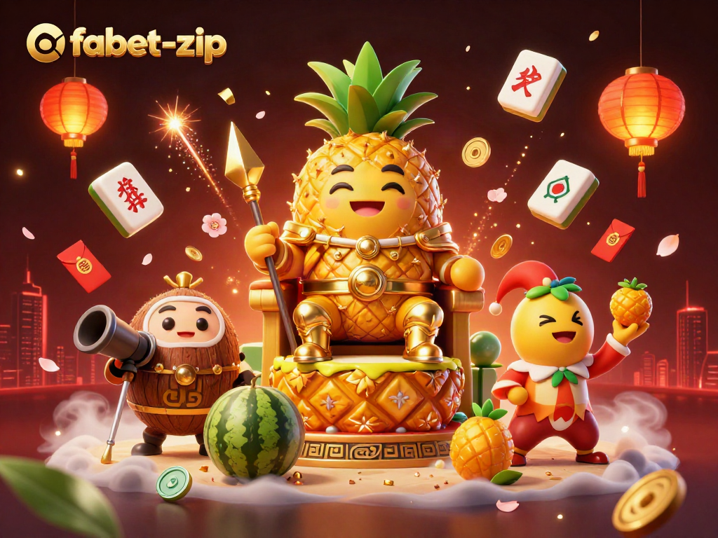 Engage in vibrant casino action with fabet-zip as the golden pineapple king rules the beach
