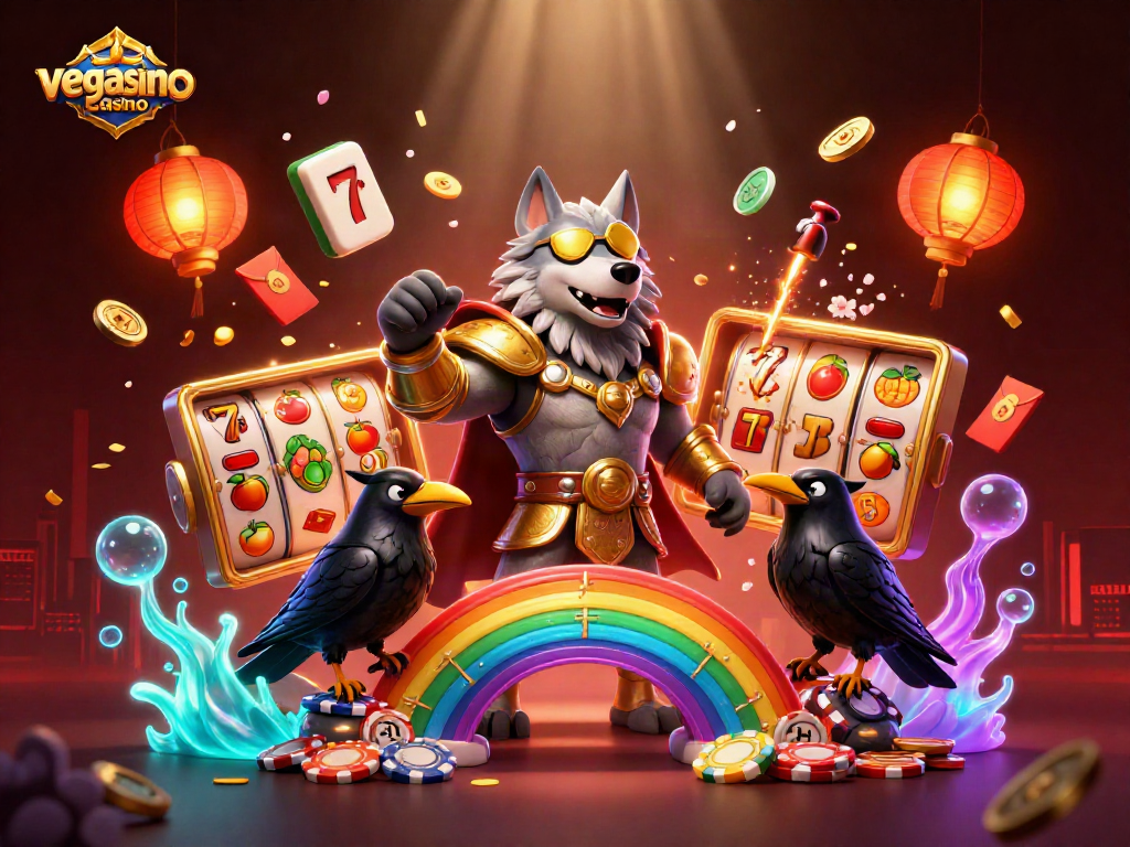 Engage with the exciting world of vegasino casino featuring Norse-themed characters among vibrant casino elements.