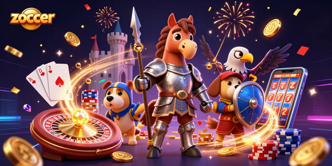 Betting on Zoccer, enjoy lively action with coins flying and colorful poker chips.